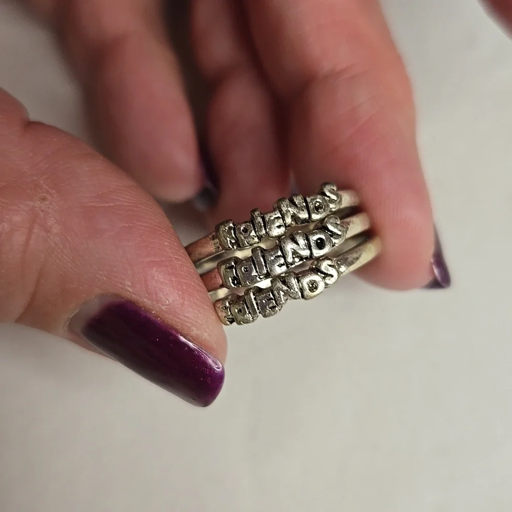 Vintage 90s NWT Best Friends Friendship Ring 2 Sets & 3 Matching Friends Rings